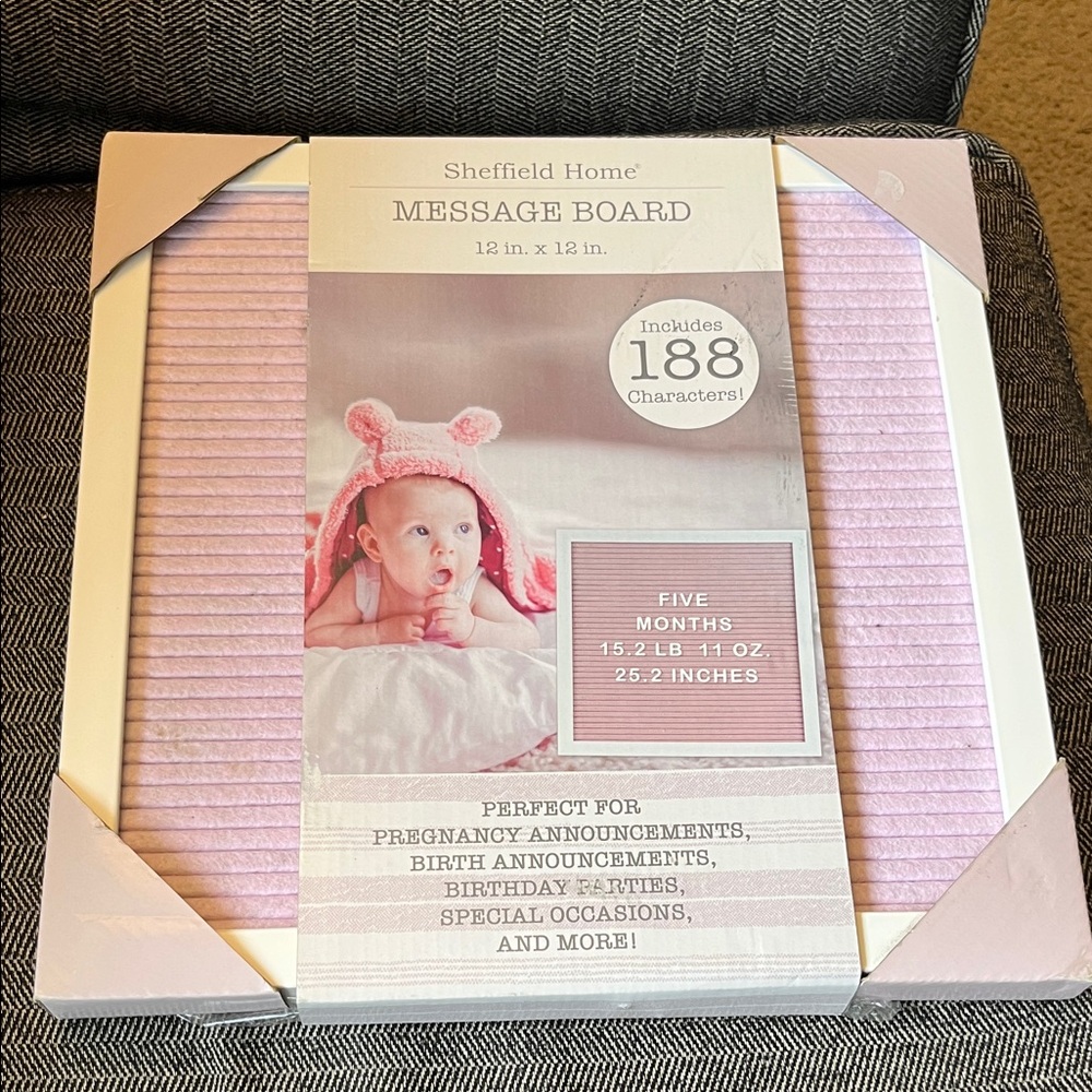 2/$10 Sheffield Home Pink Letter Board